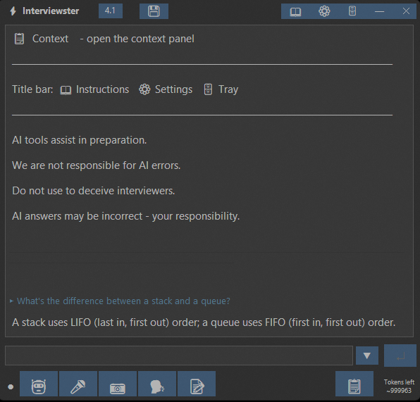 Main interface - Focus theme